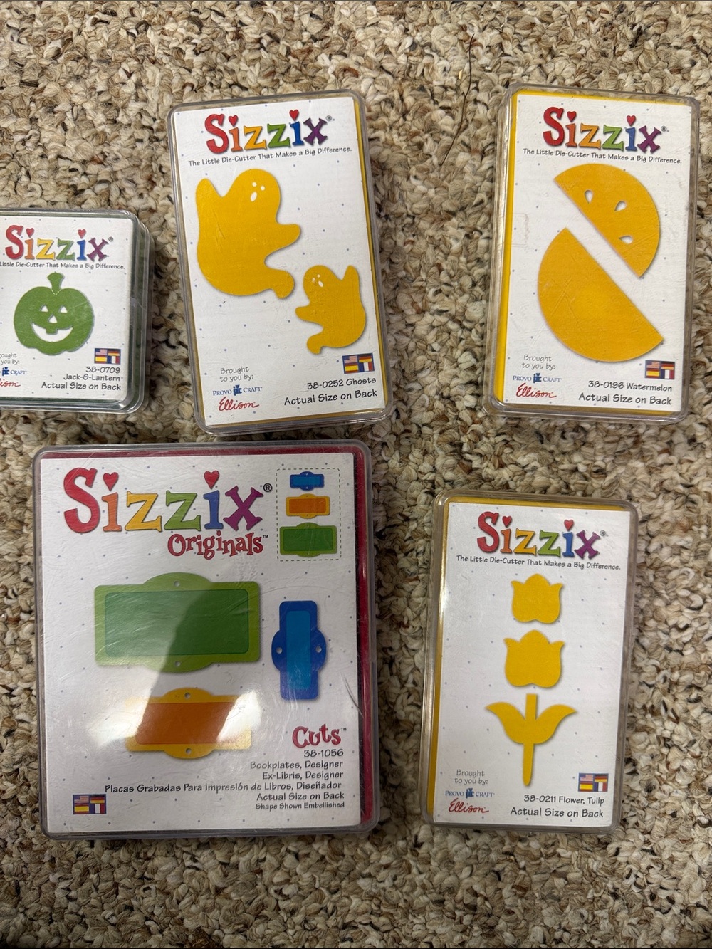 Sizzix lot of five die cuts